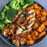 BBQ Chicken & Roasted Sweet Potato Bowls Recipe