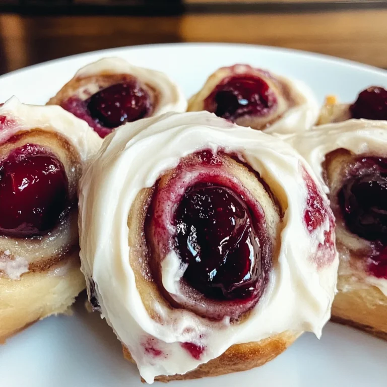 Cherry Cinnamon Rolls with Homemade Filling