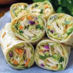 Chicken Avocado Salad Roll Ups
