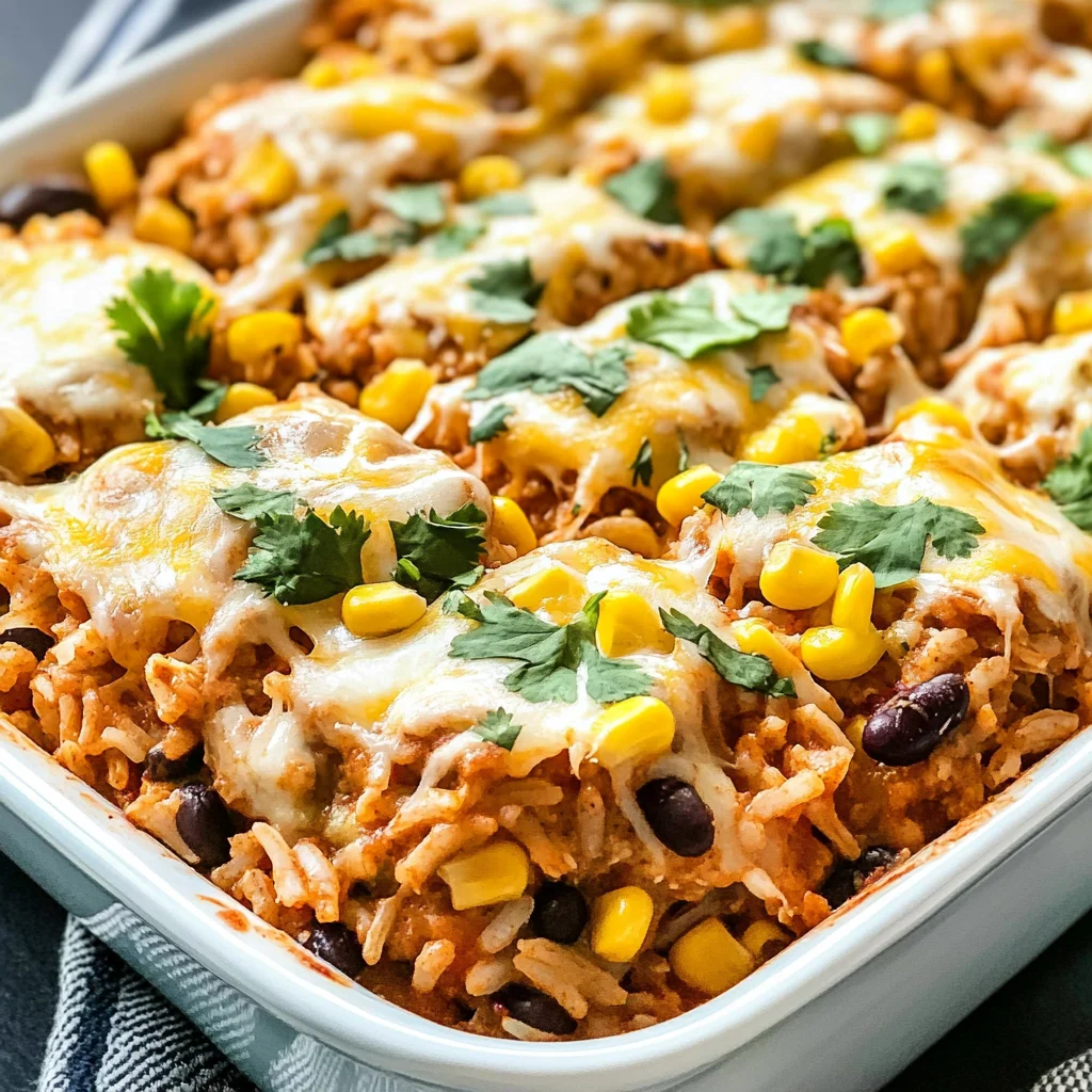 Chicken Enchilada Rice Casserole