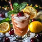 Christmas Cherry Fizz Mocktail Recipe
