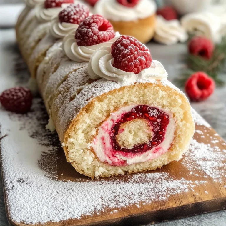 Christmas Raspberry Cake Roll
