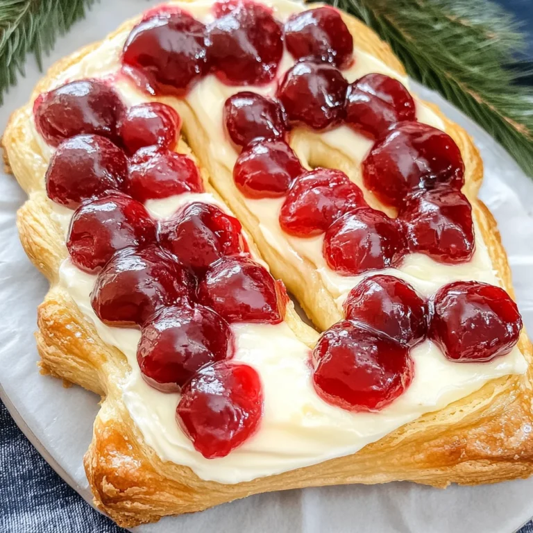 Christmas Tree Cream Cheese Danish