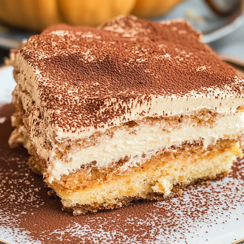 Creamy Pumpkin Tiramisu (w/ Pumpkin Spice)