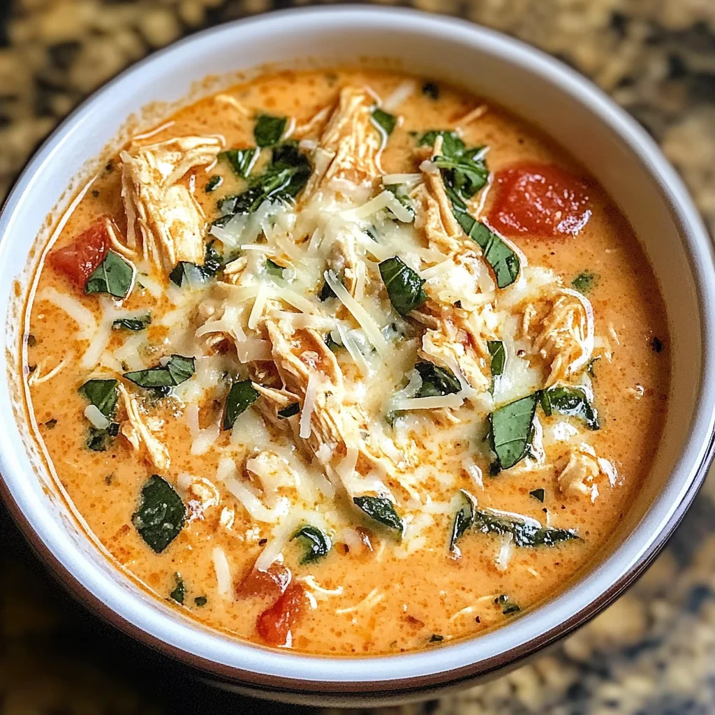 Crock Pot Creamy Chicken Parmesan Soup