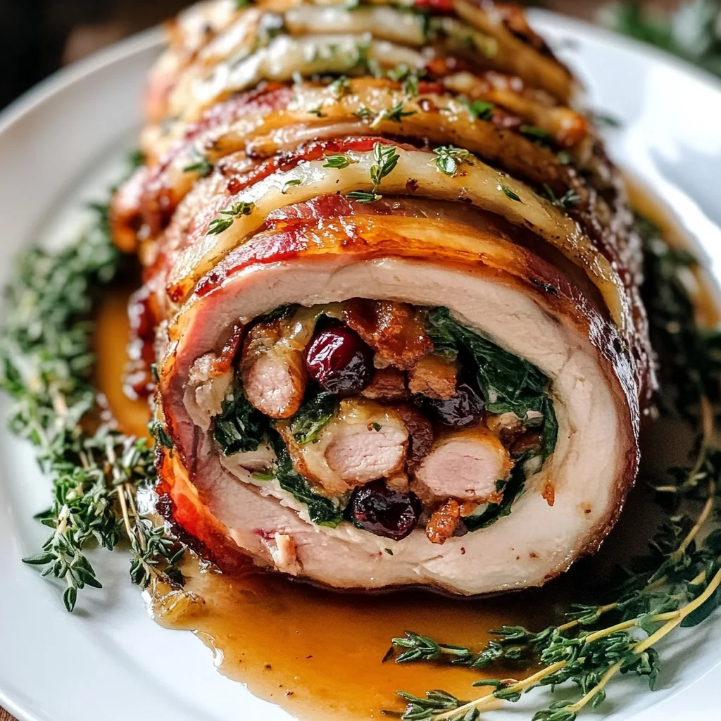 Delicious Christmas Stuffed Pork Roast