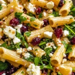 Feta & Cranberry Rigatoni Salad with Lemon Vinaigrette