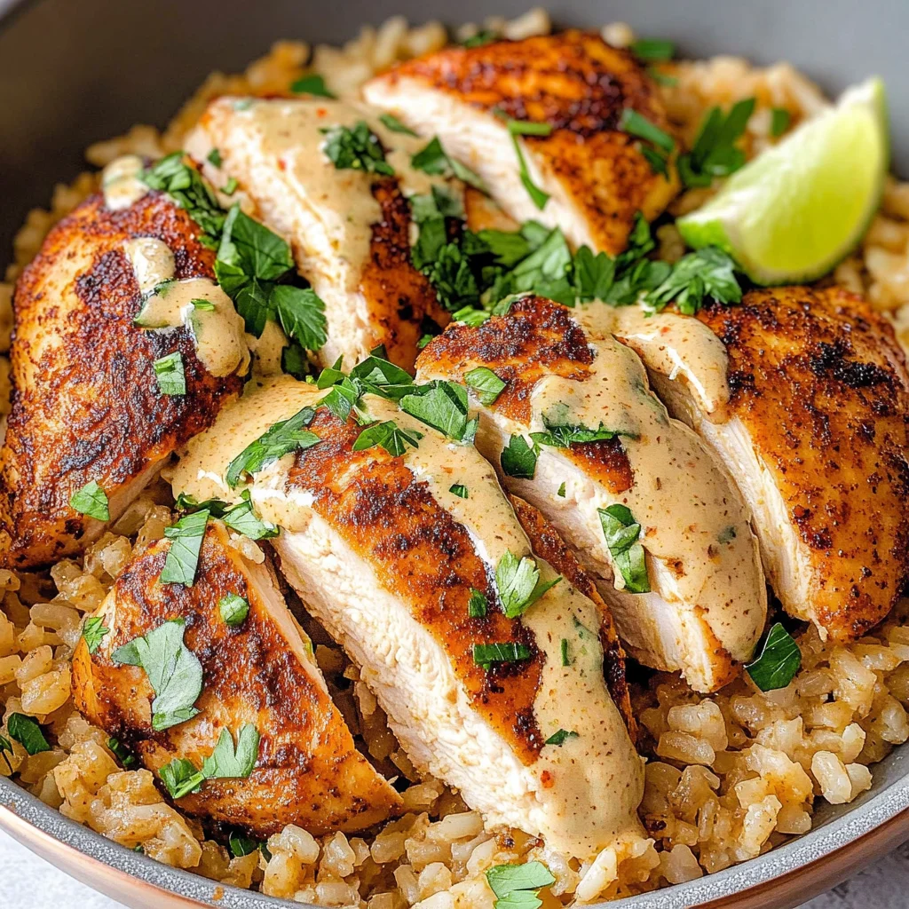 High Protein Creamy Cajun Chicken & Rice