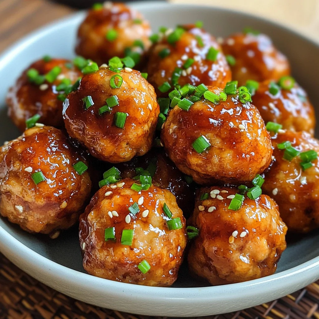 Honey Garlic Teriyaki Chicken Meatballs