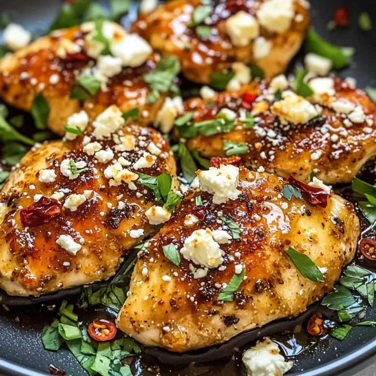 Hot Honey Feta Chicken Dish: A Deliciously Spicy and Savory Recipe