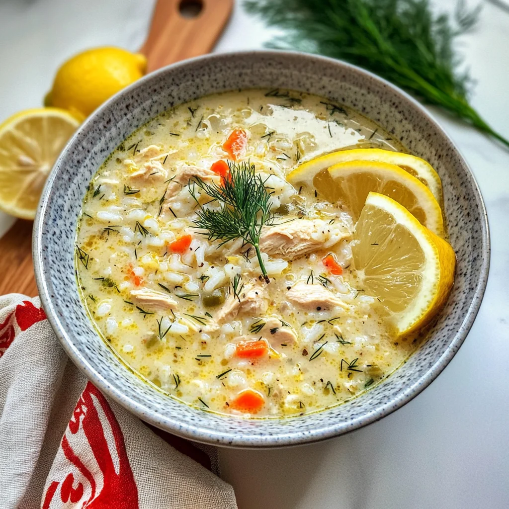 Mediterranean Lemon Chicken Soup: A Creamy, Comforting Bowl of Sunshine