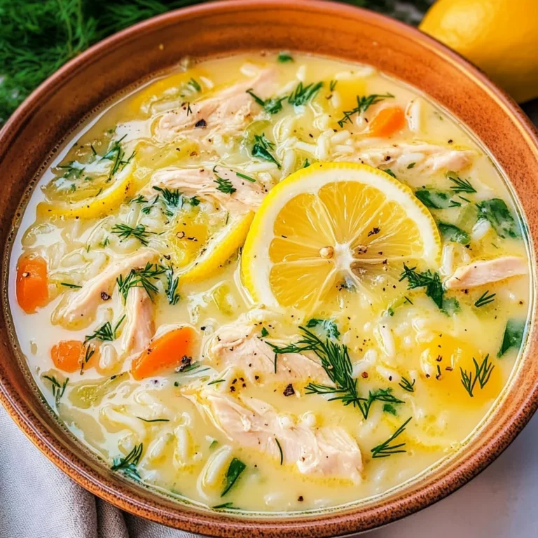 Mediterranean Lemon Chicken Soup: A Creamy, Comforting Bowl of Sunshine