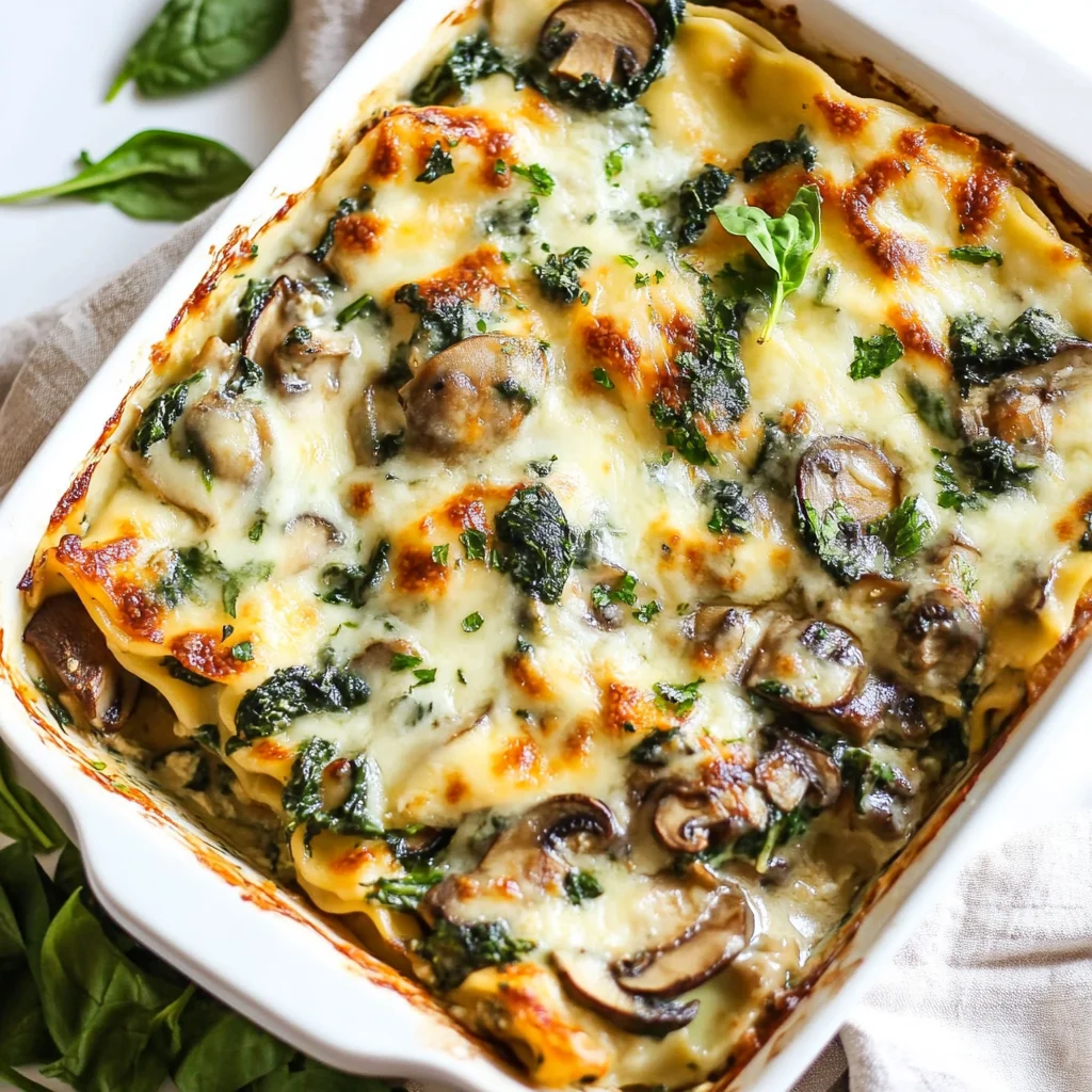 Mushroom and Spinach Lasagna