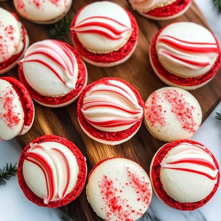 Peppermint Macarons
