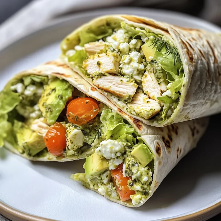 Pesto Chicken Tzatziki Salad Wraps
