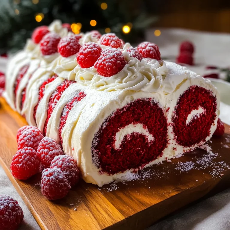 Red Velvet Yule Log