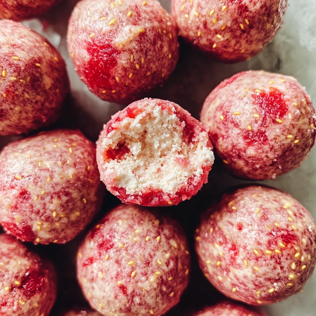 Strawberry Cheesecake Protein Balls