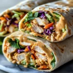 Thai Peanut Chicken Wraps