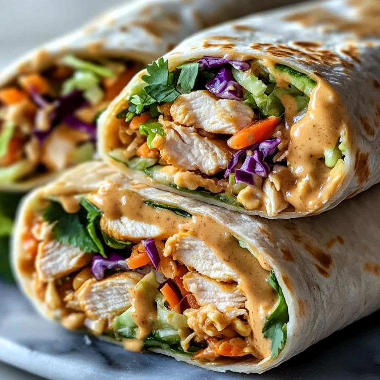 Thai Peanut Chicken Wraps