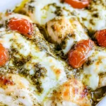 Cheesy Pesto Baked Chicken