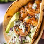 Cilantro Lime Shrimp Tacos with Creamy Slaw