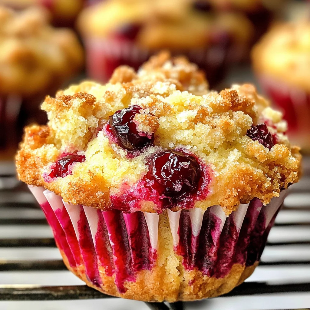 Cranberry Orange Muffins with Streusel Topping