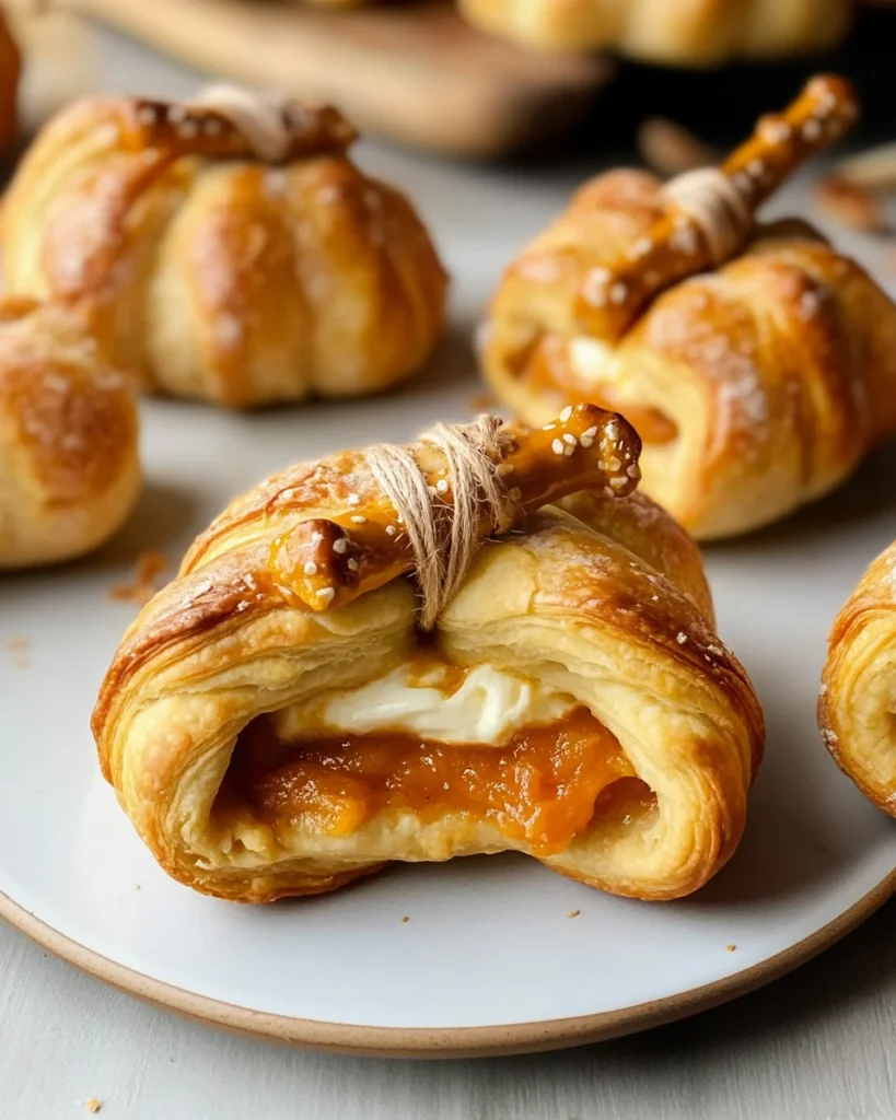 Crescent Pumpkins with Cream Cheese and Pumpkin Pie Filling