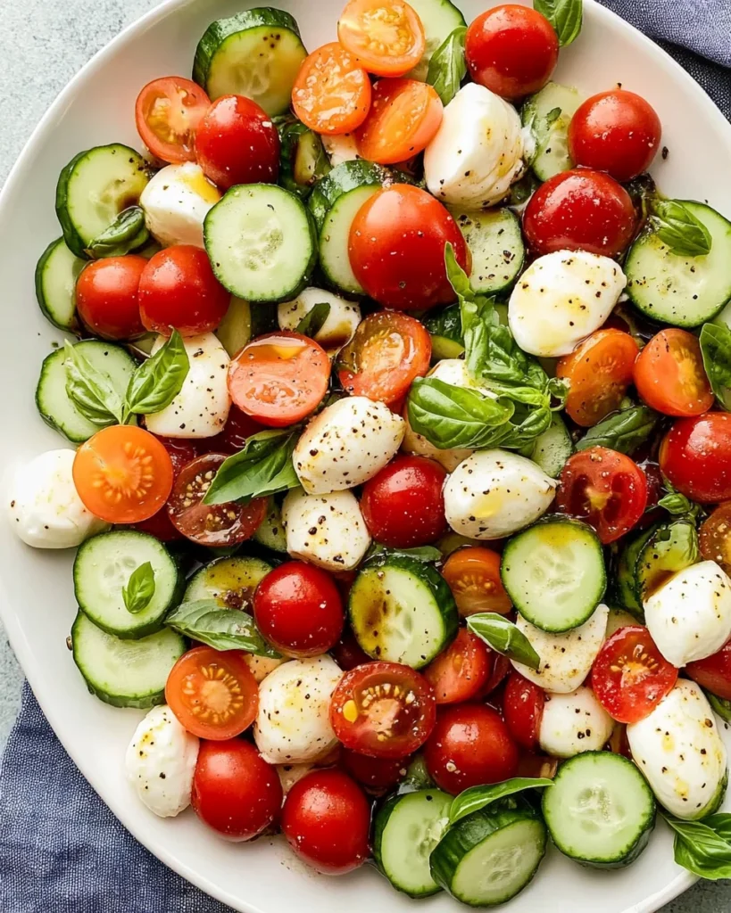 Cucumber Caprese Salad
