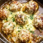 French Onion Chicken Meatballs