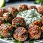 Greek Turkey Meatballs with Tzatziki
