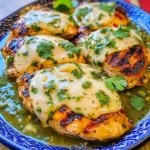 Grilled Salsa Verde Pepper Jack Chicken