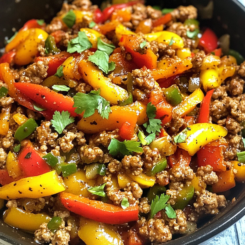 Ground Turkey and Peppers