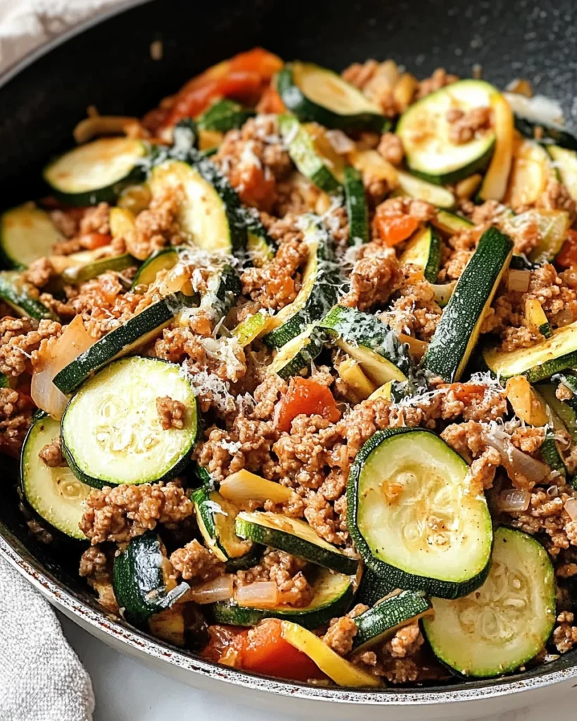 Ground Turkey and Zucchini Skillet