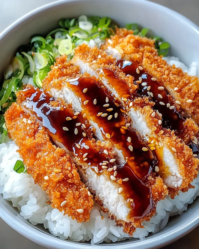 Japanese Katsu Bowls with Tonkatsu Sauce
