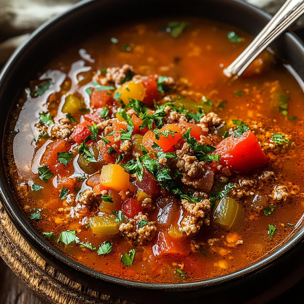 Keto Stuffed Pepper Soup