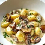 Mushroom Gnocchi with Parmesan Cream Sauce Recipe