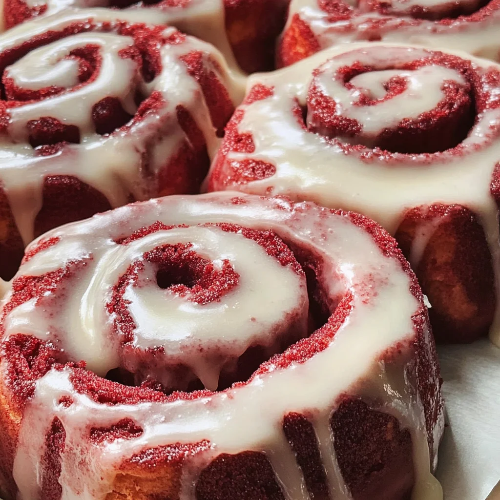 Red Velvet Cinnamon Rolls | The Perfect Christmas Morning Treat