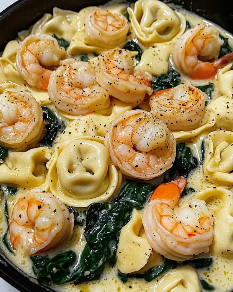 Shrimp Tortellini with Garlic Sauce
