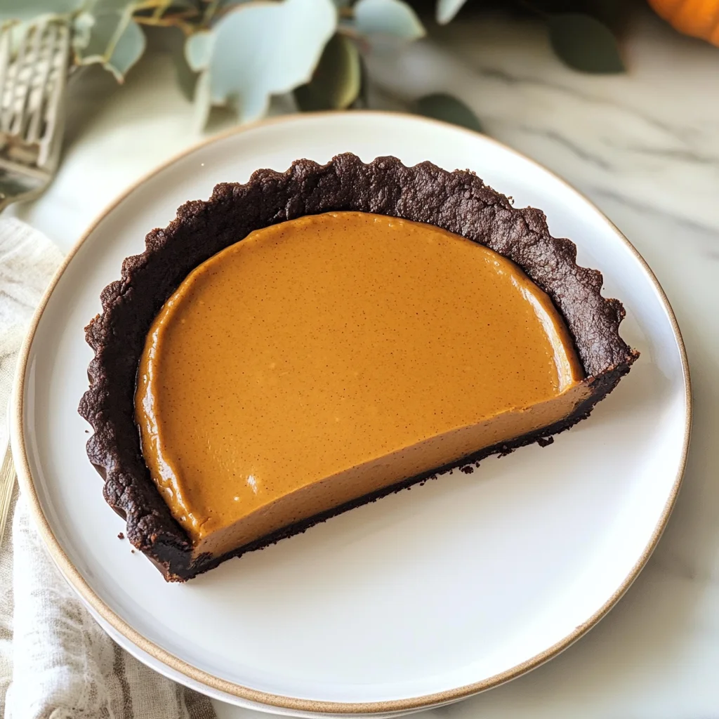 Simple Dark Chocolate Pumpkin Tart