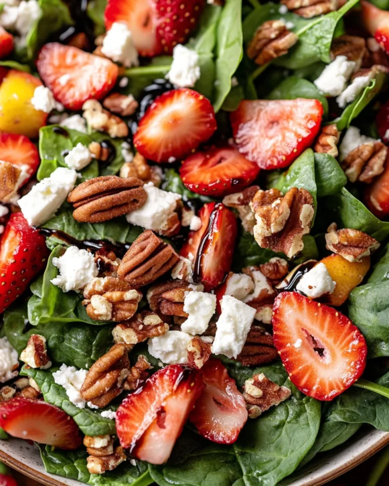Spinach Strawberry Salad with Pecans