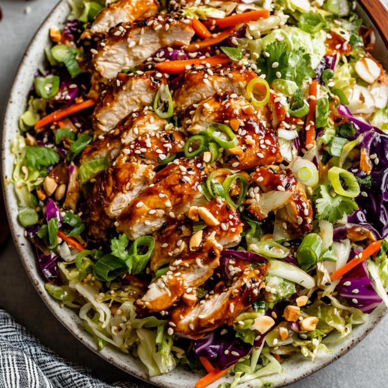 Sesame Chicken Cabbage Crunch Salad