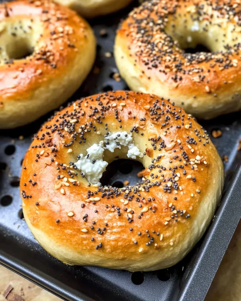 Air Fryer Protein Bagels