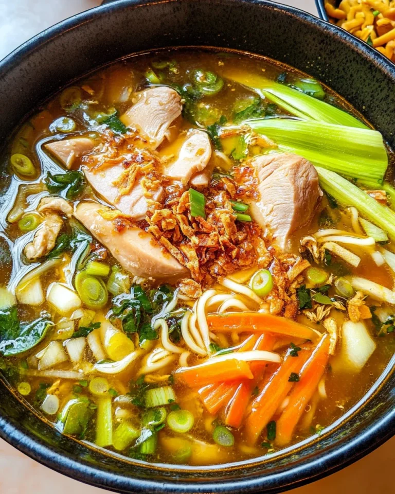 Aromatic Ginger Scallion Chicken Noodle Soup