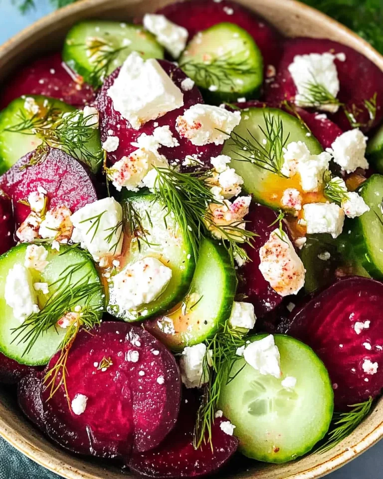 Beet Salad with Feta, Cucumbers, and Dill