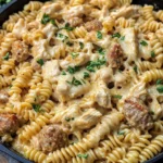 Cheesy Cajun Garlic Chicken Rotini Skillet Recipe