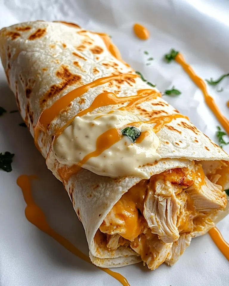 Cheesy Garlic Chicken Wraps