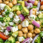 Chickpea Feta Avocado Salad