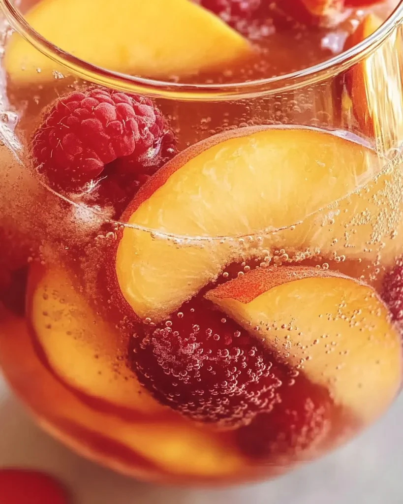 Chilled Peach Moscato Sangria