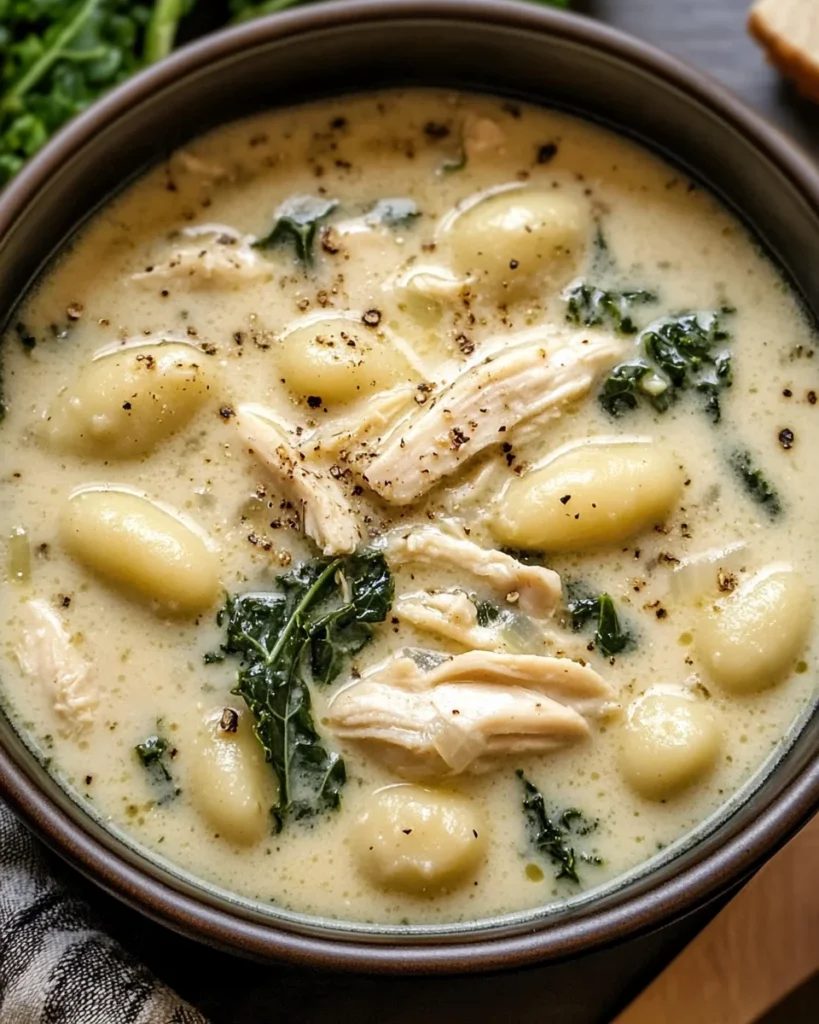 Creamy Garlic Chicken Gnocchi Soup