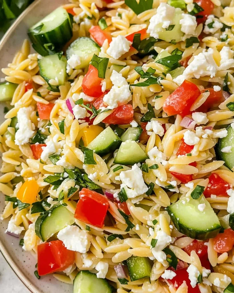 Easy Lemon Orzo Salad with Feta